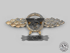 Germany, Luftwaffe. A Front Flying Clasp For Transport And Glider Pilots, Gold Grade, With 200 Hanger