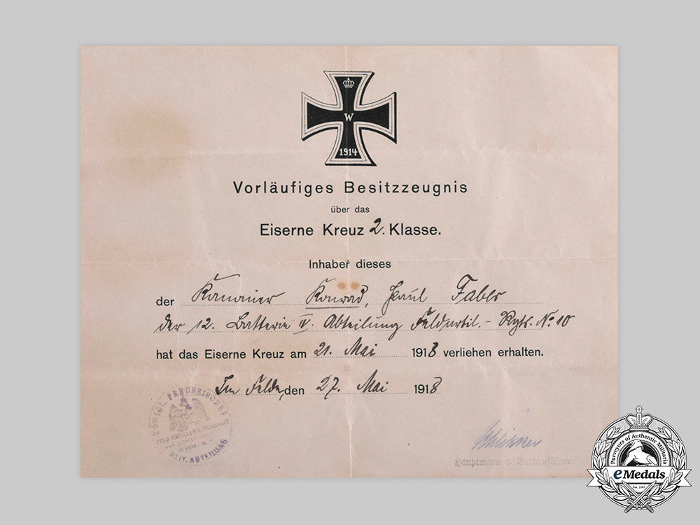 germany,_imperial._an_iron_cross_ii_class_with_award_document_to_konrad_paul_faber_c20596_emd5160
