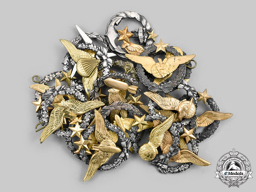 france,_fourth_and_fifth_republics._a_lot_of_eighteen_french_air_force_qualification_badges_c20783_mnc2178_1