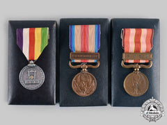 Japan, Empire. A Lot Of Three Cased Medals