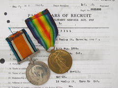 Wwi Pair. Private Roy Megill - 15Th Infantry