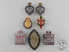 Seven First & Second War British Badges And Insiginia