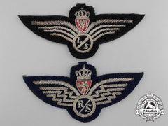 Two Second War Royal Norwegian Air Force (Rnaf) Badges 1940-1945