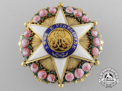 An Exquisite Brazilian Order Of The Rose; Dignitary Breast Star In Gold