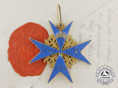 Prussia, Kingdom. The Pour-Le-Merite In Gold & Award Documents Of Baron Von Rosener, Austrian General Staff