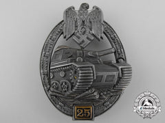 A Bronze Grade Tank Badge By Gustav Brehmer; Special Grade 25