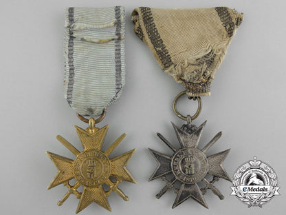 two_bulgarian_military_order_of_bravery,_soldier's_crosses_for_bravery_c_1384