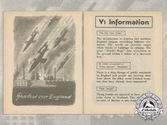 A V1 Rocket "Shadow Over England" Propaganda Campaign Leaflet 1944