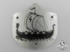 A Scarce Second War German Wiking Ship Metal Badge