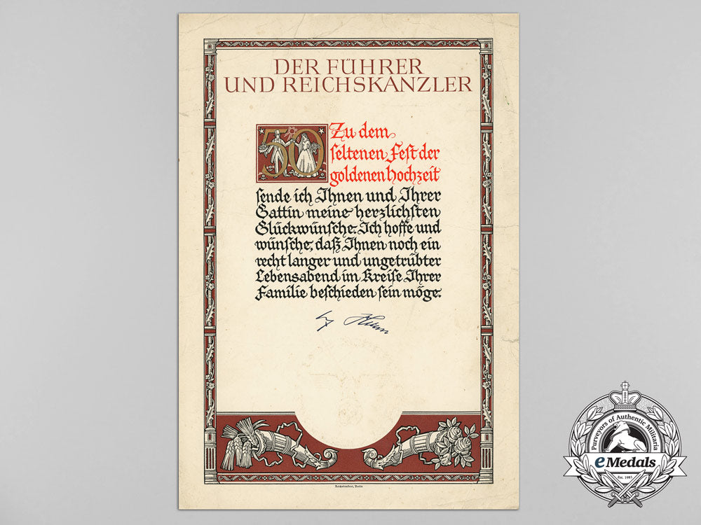 a_german_golden_wedding_anniversary_award_document_c_2093
