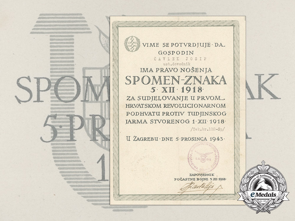 a_very_rare_award_document_for_commemorative_medal"5.12.1918"_to_ustaša_josipčavlek_c_3343