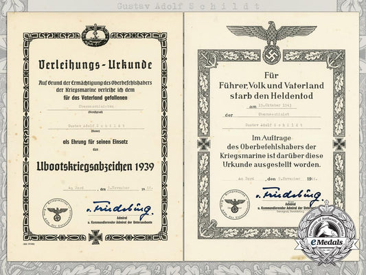 two_submariner's_posthumous_award_documents_to_gustav_adolf_schildt_c_3604