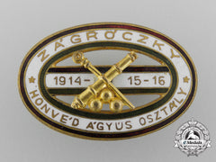Hungary, Kingdom. A Zágróczky Gunners Defence Department Badge 1914-1916