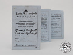 An German Aryan Certificate For Heinrich Borchardt