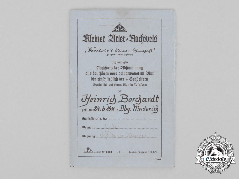 an_german_aryan_certificate_for_heinrich_borchardt_c_3921