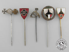 A Lot Of Five German Stick Pins And Awards