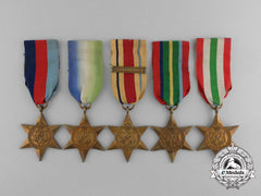 Five Second War Allied Campaign Stars
