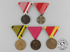A Lot Of Five Imperial Austrian Medals