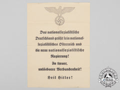 A 1938 Anschluss Welcome Poster