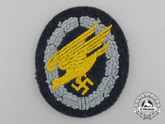 A Mint Luftwaffe Fallschirmjäger Badge; Cloth Version
