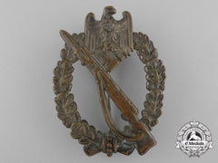 A Silver Grade Infantry Badge In Tombac; Unmarked