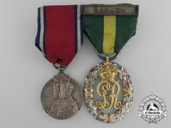 A King George V Era Efficiency Decoration Pair To Major (Paymaster) E. Scott Griffin