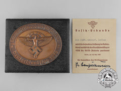An Nsfk Award Medallion 1938 With Award Document And Case