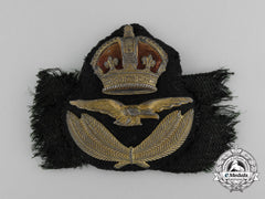 A 1918 Issued Royal Air Force (Raf) Officer's Cap Badge Below Air Rank