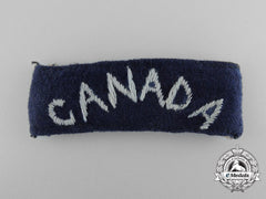 A Rare Egyptian Theatre-Made Royal Canadian Air Force (Rcaf) Slip-On Shoulder Title
