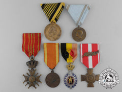 A Lot Of Six European Medals, Awards, And Orders