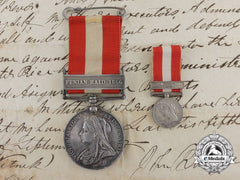 A Canada General Service Medal With Miniature, Photograph Of Recipient, & Carton