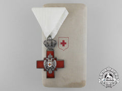 Serbia, Kingdom. A Cross Of The Red Cross Society With Case Of Issue, C.1915