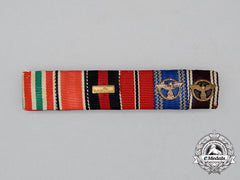 A Third Reich Period Nsdap Long Service Occupier Medal Ribbon Bar Grouping