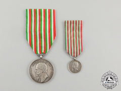 Italy, Kingdom. An 1859 Independence Medal With Miniature