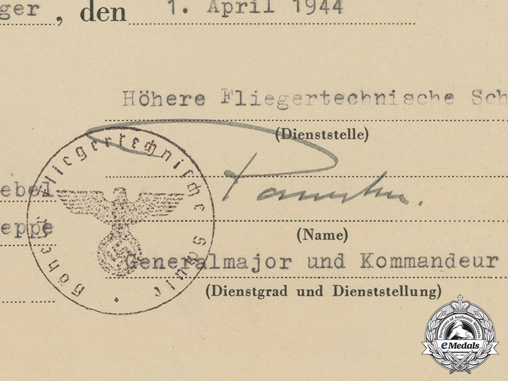 a1944_promotion_document_to_luftwaffe_stabsfeldwebel_heinrich_deppe_cc_3323_1__2