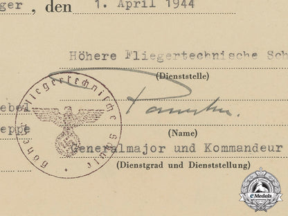a1944_promotion_document_to_luftwaffe_stabsfeldwebel_heinrich_deppe_cc_3323_1__2