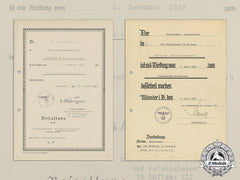 Two Promotion Documents To Luftwaffe Artificer Friedrich “Fritz” Ritzenhoff