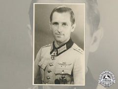 A Wartime Photo Of Senior Lieutenant Hermann Wonde With Kc