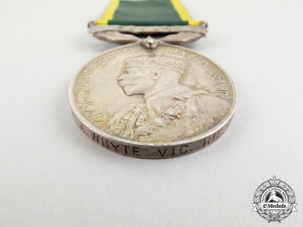 a_british_efficiency_medal_with_canada_scroll_issued_to_a_canadian,_corporal_a_whyte,_victoria_rifles_of_canada_cc_6301