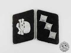 A Fine Set Of Waffen-Ss “Totenkopf” Division Untersturmführer Tabs