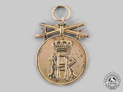 Reuss, Principality. A Golden Merit Medal Of The Princely Honour Cross, With Swords