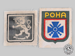 Germany, Ss. A Pair Of Foreign Volunteer Arm Shields