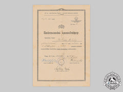 Hungary, Kingdom. An Affirmation Of Christian Descent To Koblász Mihály, 1St Parachute Battalion