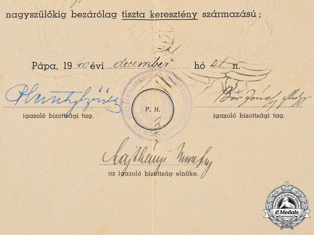 hungary,_kingdom._an_affirmation_of_christian_descent_to_koblász_mihály,1_st_parachute_battalion_ci19_3369_2_1_1_1