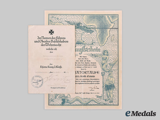 germany,_kriegsmarine._a_rare_set_of_award_documents_to_alfons_enderle,_signed_by_dönitz_ci19_4265_1