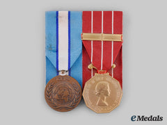 Canada, Commonwealth. A Cfd Cyprus Service Pair, To Lance Corporal G.s. Christmas