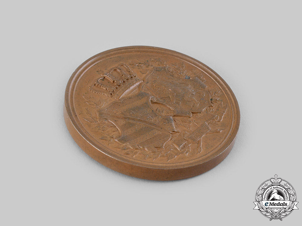 saxe-_weimar,_grand_duchy._an1892_golden_wedding_anniversary_bronze_medallion_by_gottfried_bernhard_loos_ci19_4649