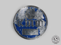 Germany, Kriegsmarine. A Wilhelmshaven Dockyard Worker’s Identification Badge