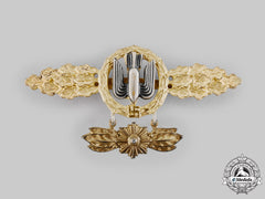 Germany, Luftwaffe. A Bomber Flight Clasp, Gold Grade, With Star Pendant