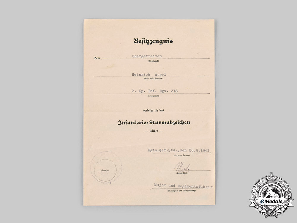 germany,_heer._a_lot_of_award_documents_to_senior_lance_corporal_heinrich_appel(_wia)_ci19_7899